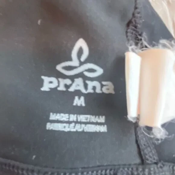 PrAna Black Racerback Strappy Knot Back Sports Bra - M - Picture 8 of 8